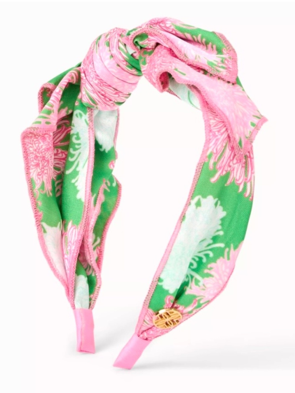 Lilly Pulitzer Knotted Side Bow Headband in Terrace Green Print - NWT